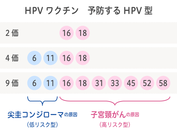 HPVワクチンの種類